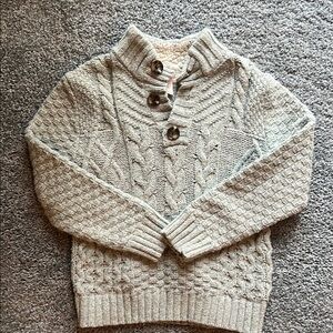 Cat & Jack Cable Knit Turtleneck Sweater - Cream